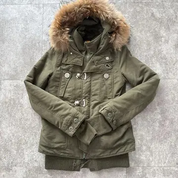 SLY 퍼 포함 올리브 그린 밀리터리 자켓 [ USED ]