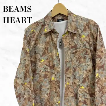 BEAMS HEART 올 패턴 셔츠 긴팔 셔츠 빔즈하트 상의