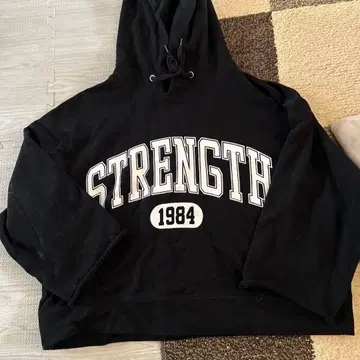 ALTERNATIVE 후드 부착 크롭 후드티