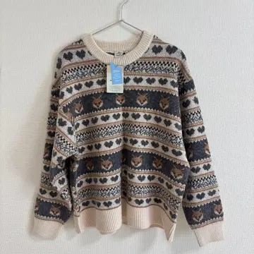 미사용 새상품 niko and 니트 세터 애니멀 여성용 L