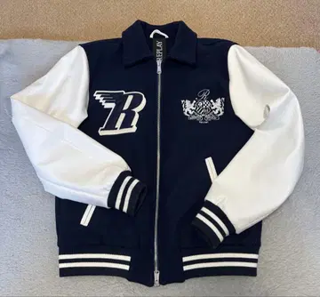 Replay 바시티 자켓 네이비/화이트