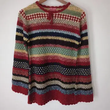 니트 스웨터 긴팔 레트로