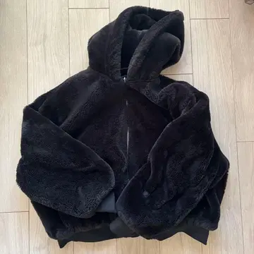 zara 에코 퍼 블루종 블랙