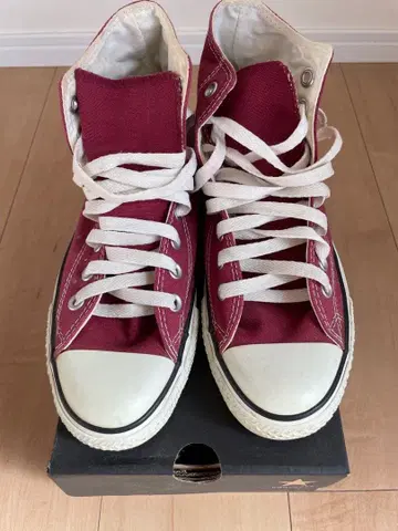 CONVERSE 버건디 하이컷 스니커즈