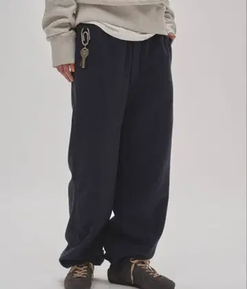 이지 플리스 팬츠 네이비