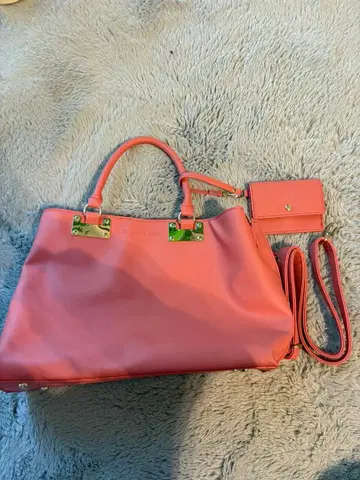 CECIL McBEE 핑크 핸드백 카드 케이스 포함