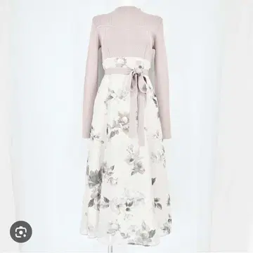 [ MERCURYDUO ] 꽃무늬 롱 니트 원피스 M 사이즈