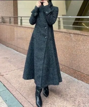 리엔다 오버넥 신데렐라 라인 코트 롱 코트 S 사이즈