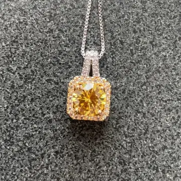 시트린 컬러 목걸이