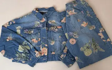 sugar spoon 데님 플라워 ptG 재킷 세트