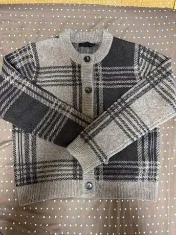 ZARA 자라 체크 무늬 가디건