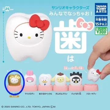 산리오 캐릭터즈 모두 함께 되자! 치아 헬로키티 골드