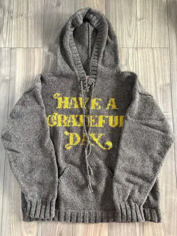 HAVE A GRATEFUL DAY 니트 후드티 L 사이즈