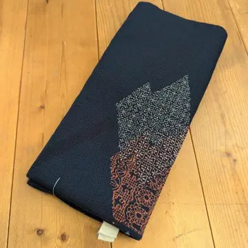 옷감 원단 네이비 더스티 핑크/실버 자수 미전개