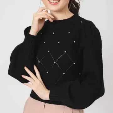 택 포함 새상품 Noela 하이넥 비쥬 니트