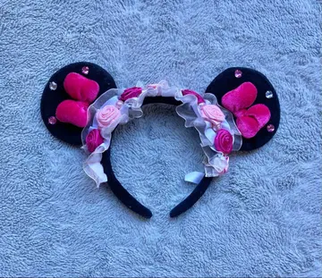 디즈니 머리띠 꽃 장식 포함
