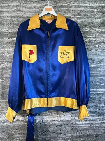 50s 프리메이슨 스카 셔츠 새틴 자켓