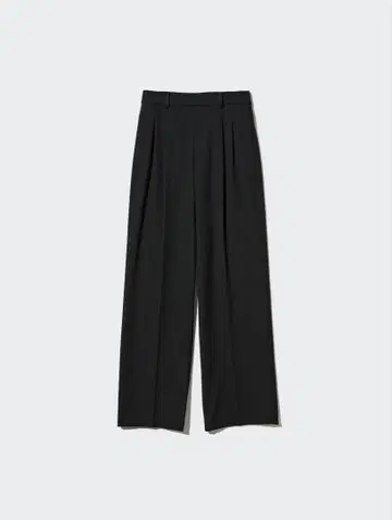 UNIQLO 유니클로 턱 와이드 팬츠 투 턱 블랙