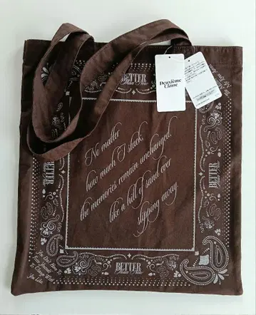 새상품 BTN 반다나 토트백 브라운