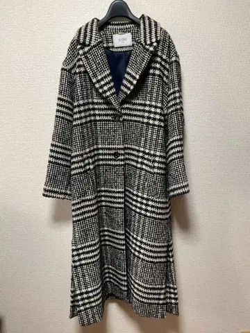 SLOBE IENA 체크 무늬 롱 코트