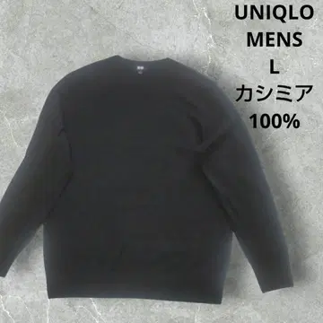 유니클로 블랙 L 캐시미어 100% 크루넥 니트 스웨터
