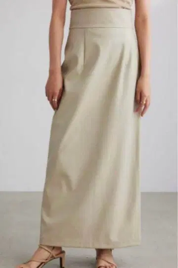 STYLEMIXER 하이 스트레치 인조 가죽 스커트