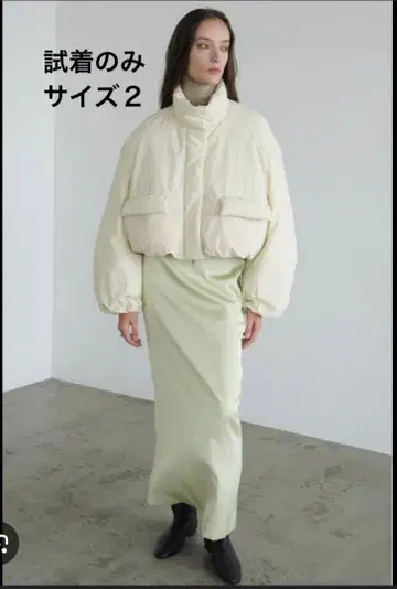 CLANE BALLOON SHORT 아이보리 다운 자켓 사이즈 2