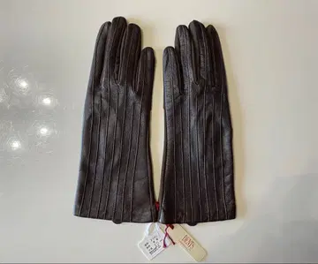 택 포함 새상품 덴츠 여성 장갑 다크 브라운 안감 실크