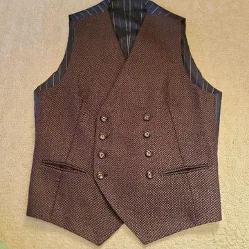 딸리아또레 브라운 더블 브레스트 베스트