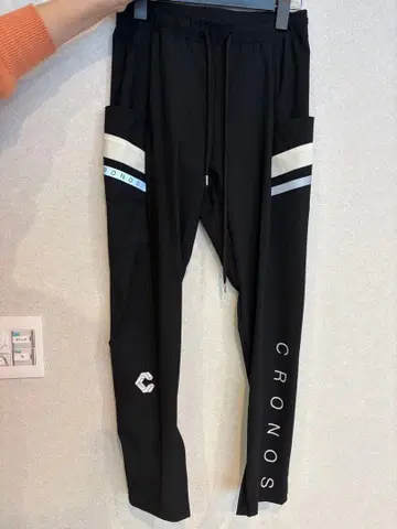 CRONOS 블랙 조거 팬츠