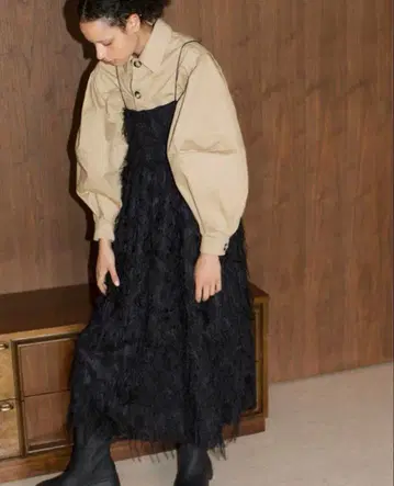 LEINWANDE 2023SS Fringe Jacquard Dress