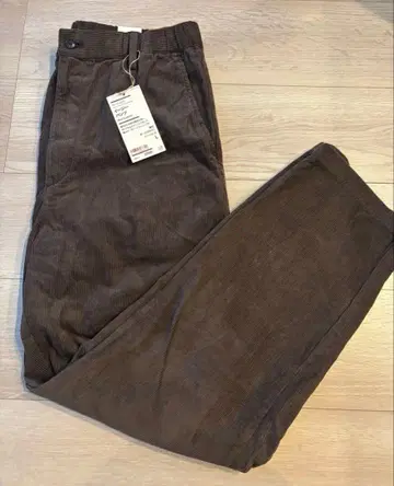 [ 새상품 ] 무인양품 코듀로이 이지 팬츠 L 다크 브라운
