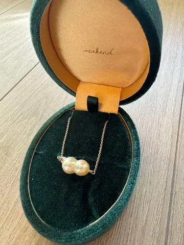 weakend 심해 쌍둥이 펄 목걸이