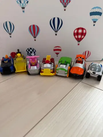 새상품급 파우 패트롤 미니카 세트 7개