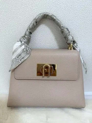 훌라 FURLA 1927 탑 핸들 핑크 베이지 백 숄더