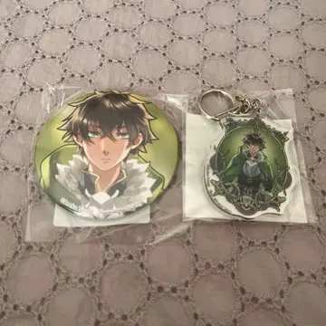 방패의 용사 되기 제비뽑기당 캔뱃지 아크릴 키링 이와타니 나오후미 2점