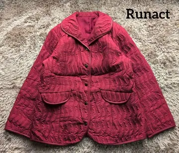 Runact 퀼팅 조 자켓 파이핑 루즈핏 딥 레드 계열