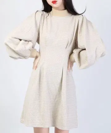 [ 24시간 이내 익명 배송 가능! ] WC 체크 자카드 원피스 FREE