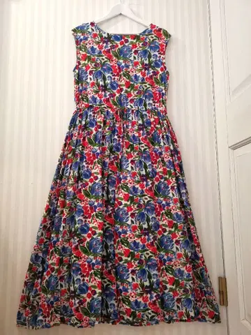 토코 클로젯 꽃무늬 롱 원피스 리조트 원피스 코튼 100%