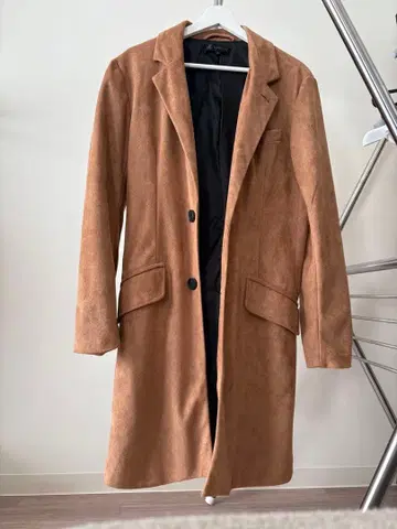 Realize 남성용 체스터 코트 롱 기장