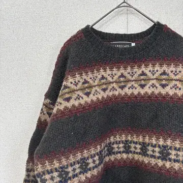 미국 빈티지 의류 니트 스웨터 패턴 린넨 L 3226