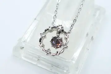 컨디션 최상 안나수이 Anna Sui 클로버 목걸이 지르코니아 925