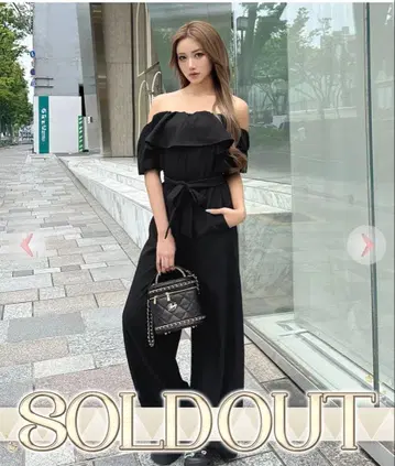 rady 오프숄더 콤비네존 블랙 S 사이즈