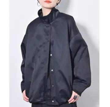 CITYSHOPSATIN STAND NECK 블루종