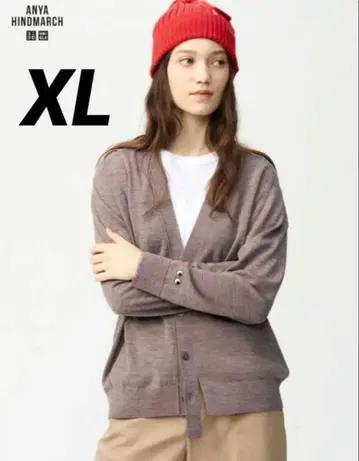 유니클로 안야 힌드마치 가디건 XL 베이지