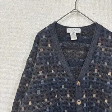 미국 빈티지 의류 가디건 니트 메리노울 패턴 M 3224