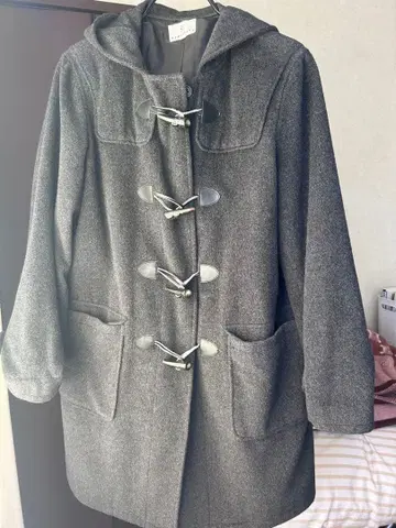 KUMIKYOKU 더플 코트 그레이 아동복 TLL 통학, 출퇴근 코트