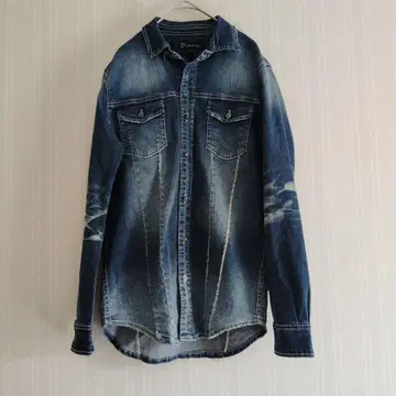 새상품 V-MEN 데님 긴팔 셔츠 L