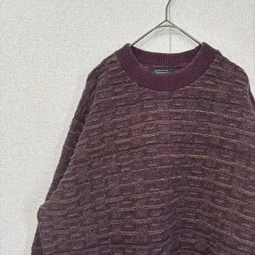 하거 니트 스웨터 3D 코튼 미국 빈티지 의류 XL 3219