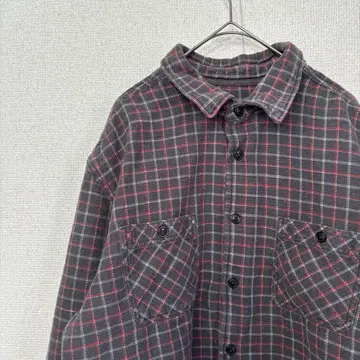 퀵실버 플란넬 셔츠 긴팔 셔츠 뱀 플란넬 미국 빈티지 의류 L 3218